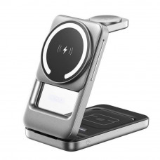Бездротовий зарядний пристрій REMAX 22.5W 3 in 1 upgrade free with built-in night light foldable magnetic wireless charger CW10 Black (6954851263432)