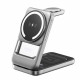 Бездротовий зарядний пристрій REMAX 22.5W 3 in 1 upgrade free with built-in night light foldable magnetic wireless charger CW10 Black (6954851263432)