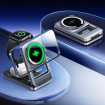 Бездротовий зарядний пристрій REMAX 22.5W 3 in 1 upgrade free with built-in night light foldable magnetic wireless charger CW10 Black (6954851263432)