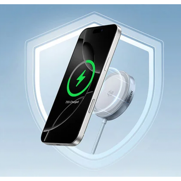 Бездротовий зарядний пристрій UGREEN W753 25W Magnetic Wireless Charger Starlight Blue (UGR-55959)