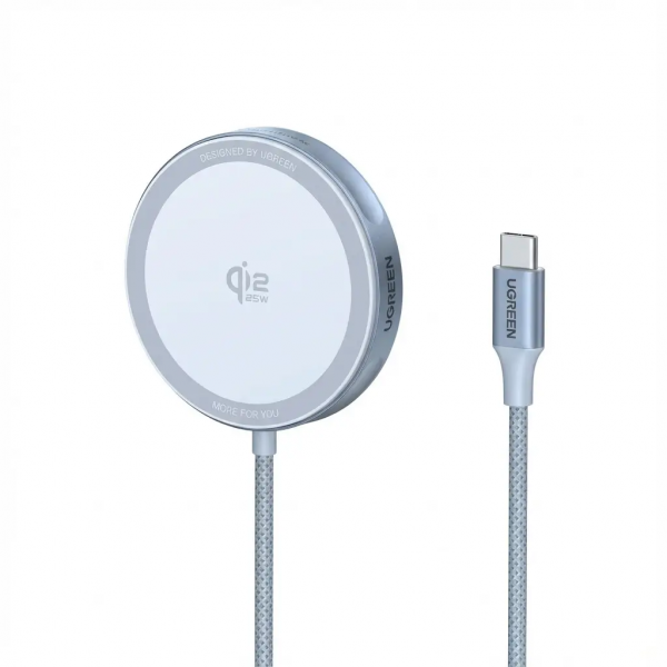 Бездротовий зарядний пристрій UGREEN W753 25W Magnetic Wireless Charger Starlight Blue (UGR-55959)