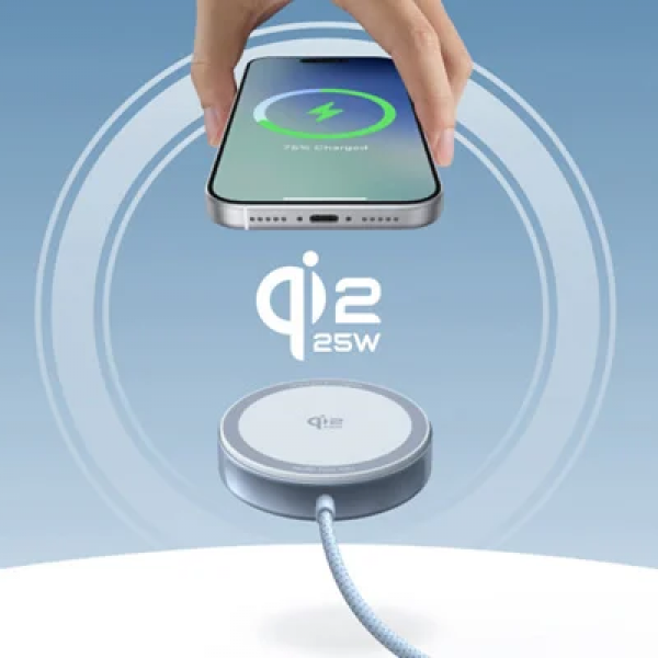 Бездротовий зарядний пристрій UGREEN W753 25W Magnetic Wireless Charger Starlight Blue (UGR-55959)