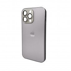 Чохол для смартфона AG Glass Matt Frame Color Logo for Apple iPhone 14 Pro Max Titanium Grey