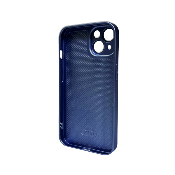Чохол для смартфона AG Glass Matt Frame Color Logo for Apple iPhone 15 Navy Блакитний
