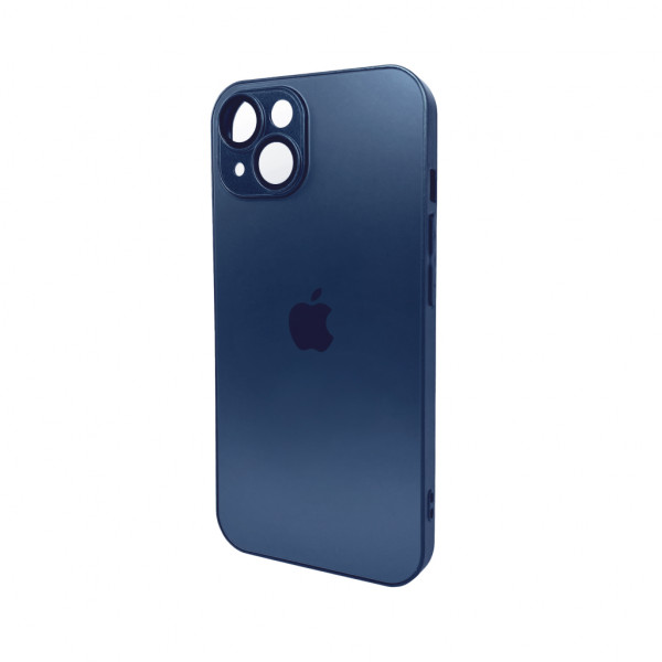 Чохол для смартфона AG Glass Matt Frame Color Logo for Apple iPhone 15 Navy Блакитний