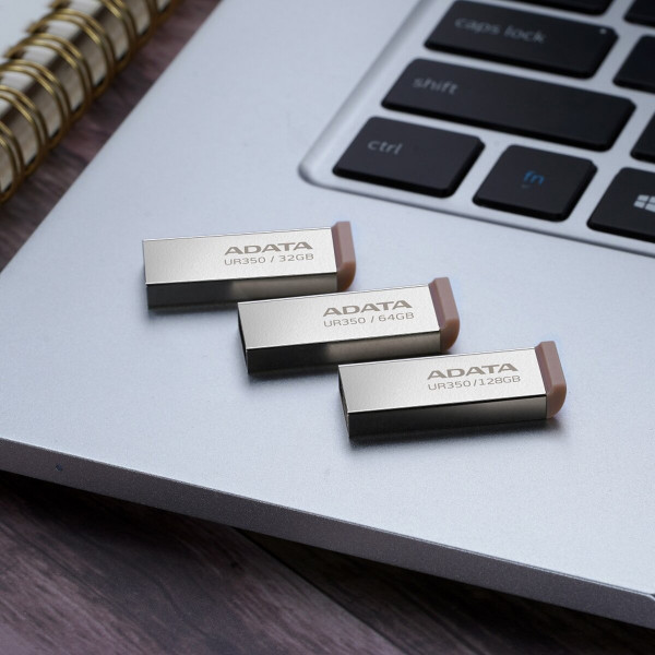 Флеш-накопичувач ADATA USB 3.2 UR 350 32Gb Silver/Beige