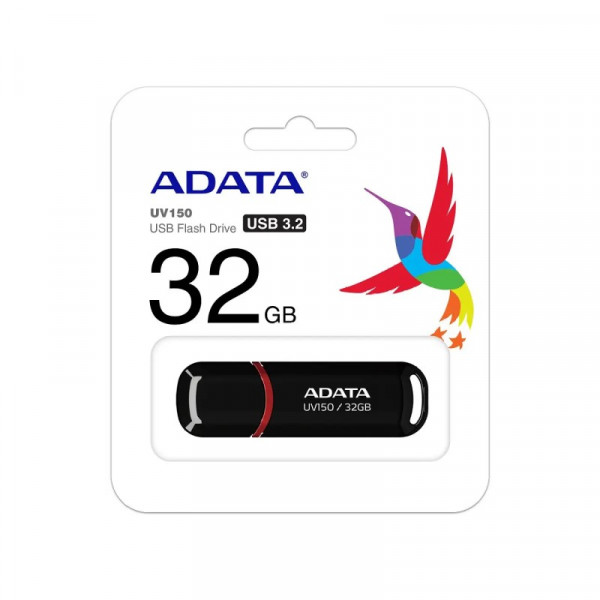Флеш-накопичувач ADATA USB 3.2 UV150 32Gb Black (AUV150-32G-RBK)