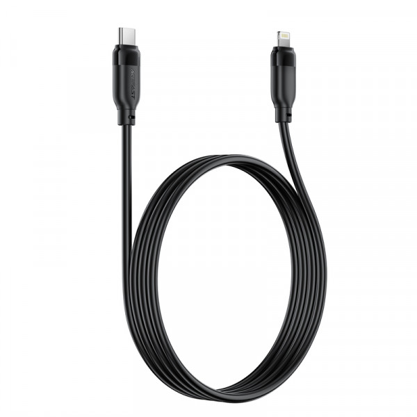 Кабель ACEFAST C16-05, USB to iP, 30W, 2m,TPU, TPU connectors, Black (6974316286288)