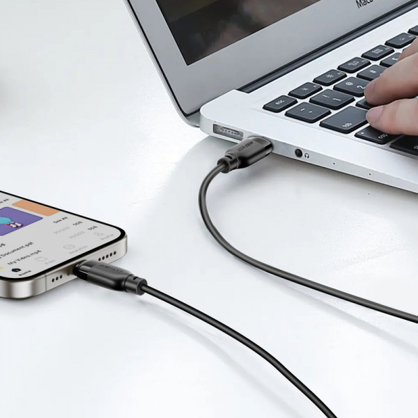 Кабель ACEFAST C16-05, USB to iP, 30W, 2m,TPU, TPU connectors, Black (6974316286288)