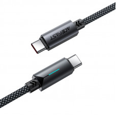 Кабель ACEFAST C19-03, Type-C to Type-C, 60W, 1.2m, Nylon Braid, Aluminum Alloy connectors, Black (6974316284475)