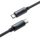 Кабель ACEFAST C19-03, Type-C to Type-C, 60W, 1.2m, Nylon Braid, Aluminum Alloy connectors, Black (6974316284475)