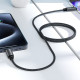 Кабель ACEFAST C19-03, Type-C to Type-C, 60W, 1.2m, Nylon Braid, Aluminum Alloy connectors, Black (6974316284475)