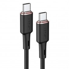 Кабель ACEFAST C2-03 Type-C to Type-C 3A, 60W, 1.2m, silicone, zinc connectors, Чорний