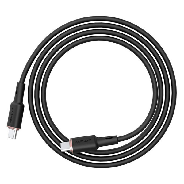 Кабель ACEFAST C2-03 Type-C to Type-C 3A, 60W, 1.2m, silicone, zinc connectors, Чорний