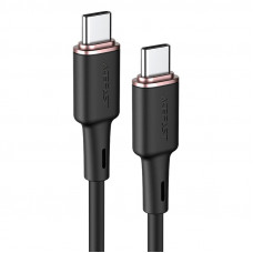 Кабель ACEFAST C2-03 Type-C to Type-C 3A, 60W, 1.2m, silicone, zinc connectors, Чорний