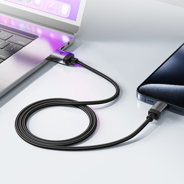 Кабель ACEFAST C20-04 USB-A to USB-C aluminum alloy charging data cable Black (6974316283782)