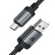 Кабель ACEFAST C20-04 USB-A to USB-C aluminum alloy charging data cable Black (6974316283782)
