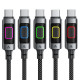 Кабель ACEFAST C21-04 USB-A to USB-C fantasy color series braided Charging data cable Black (6974316284673)
