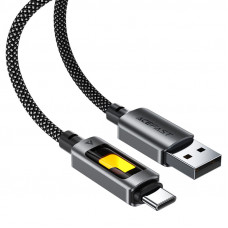Кабель ACEFAST C21-04 USB-A to USB-C fantasy color series braided Charging data cable Black (6974316284673)