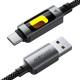 Кабель ACEFAST C21-04 USB-A to USB-C fantasy color series braided Charging data cable Black (6974316284673)
