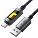 Кабель ACEFAST C21-04 USB-A to USB-C fantasy color series braided Charging data cable Black (6974316284673)