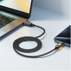 Кабель ACEFAST C21-04 USB-A to USB-C fantasy color series braided Charging data cable Black (6974316284673)