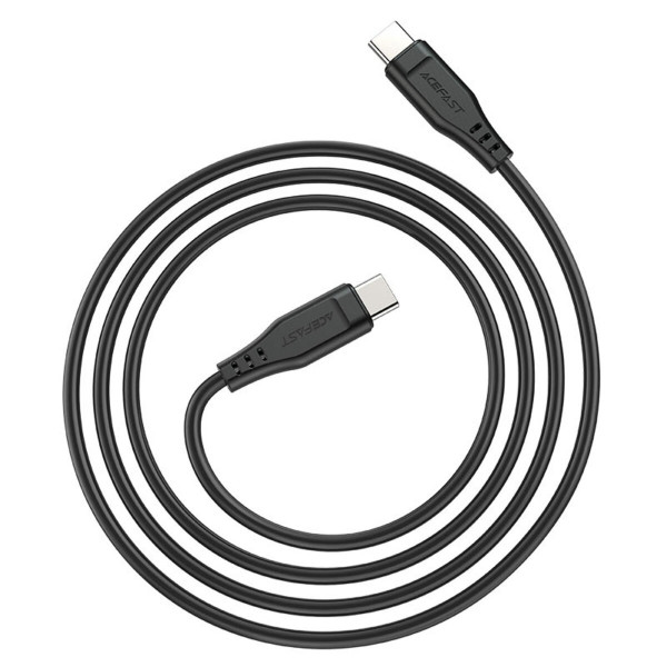 Кабель ACEFAST C3-03 Type-C to Type-C 3A, 60W, 1.2m, TPE, TPE connectors, Чорний