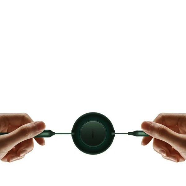 Кабель Baseus Bright Mirror 2 Series Retractable 3-in-1 Fast Charging Data Cable Type-C to M+L+C 100W 1.1m Green