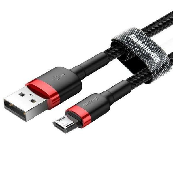 Кабель Baseus Cafule Cable USB For Micro 2.4A 1m Red+Black