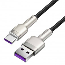 Кабель Baseus Cafule Series Metal Data Cable USB to Type-C 66W 2m Чорний