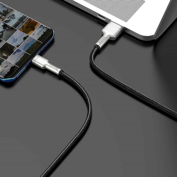 Кабель Baseus Cafule Series Metal Data Cable USB to Type-C 66W 2m Чорний