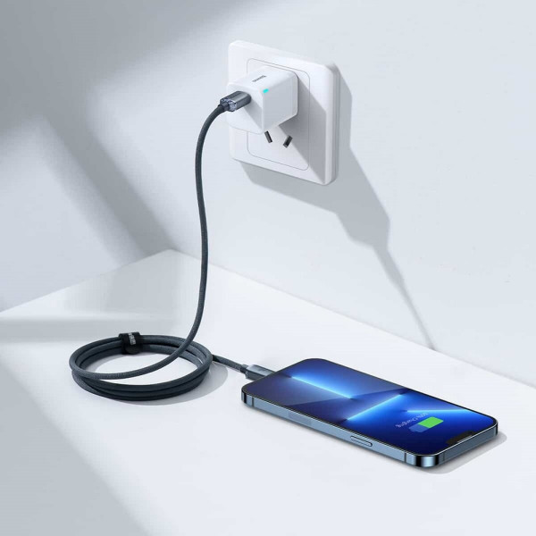 Кабель Baseus Crystal Shine Series Fast Charging Data Cable Type-C to iP 20W 1.2m Чорний