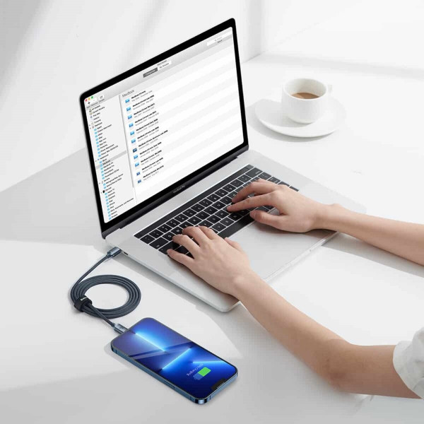 Кабель Baseus Crystal Shine Series Fast Charging Data Cable Type-C to iP 20W 1.2m Чорний