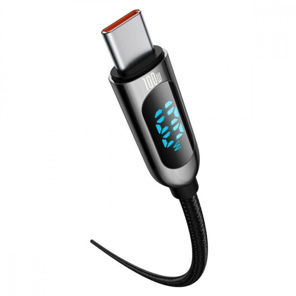 Кабель Baseus Display Fast Charging Data Cable Type-C to Type-C 100W 2m Чорний