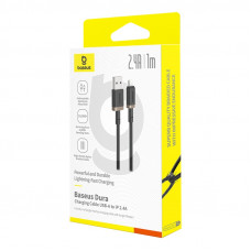 Кабель Baseus Dura Series Fast Charging Cable USB to iP 2.4A 1m Gold+Black (P10377801U01-00)