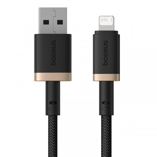 Кабель Baseus Dura Series Fast Charging Cable USB to iP 2.4A 1m Gold+Black (P10377801U01-00)
