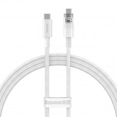 Кабель Baseus Explorer Series Fast Charging Cable with Smart Temperature Control Type-C to Type-C 100W 1m Stellar Білий