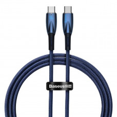 Кабель Baseus Glimmer Series Fast Charging Data Cable Type-C to Type-C 100W 1m Блакитний