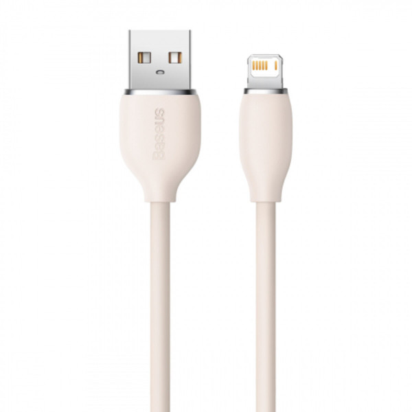Кабель Baseus Jelly Liquid Silica Gel Fast Charging Data Cable USB to iP 2.4A 1.2m Pink