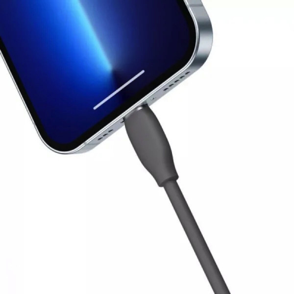 Кабель Baseus Jelly Liquid Silica Gel Fast Charging Data Cable USB to iP 2.4A 2m Black