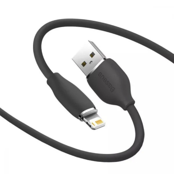 Кабель Baseus Jelly Liquid Silica Gel Fast Charging Data Cable USB to iP 2.4A 2m Black