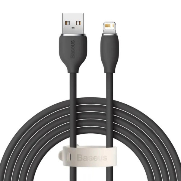 Кабель Baseus Jelly Liquid Silica Gel Fast Charging Data Cable USB to iP 2.4A 2m Black