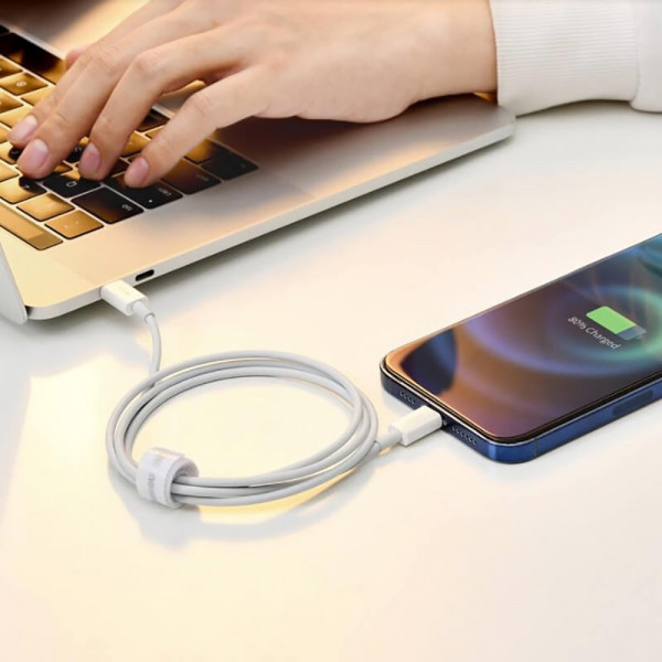 Кабель Baseus Superior Series Fast Charging Data Cable USB to iP 2.4A 1.5m White (CALYS-B02)