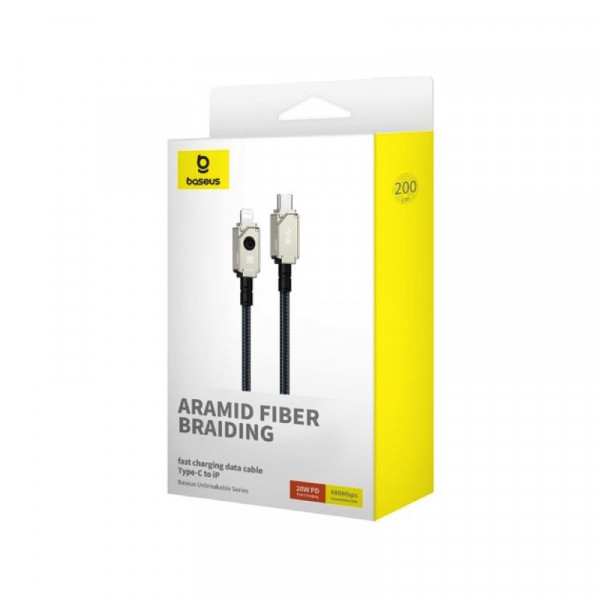 Кабель Baseus Unbreakable Series Fast Charging Data Cable Type-C to iP 20W 2m Stellar Білий