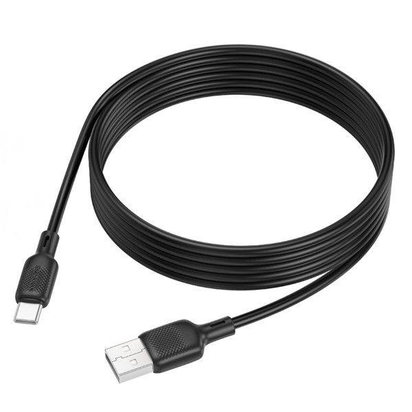Кабель BOROFONE BX113 Lenny silicone charging data cable Type-C(L=2M) Чорний