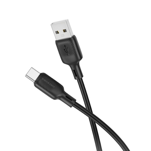 Кабель BOROFONE BX113 Lenny silicone charging data cable Type-C(L=2M) Чорний