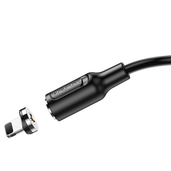 Кабель BOROFONE BX41 USB to iP 2.4A, 1m, PVC, PVC connectors, magnetic, Black