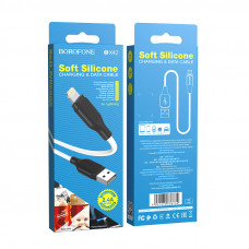 Кабель BOROFONE BX42 USB to iP 2.4A, 1m, silicone, TPE connectors, White (6931474736734)