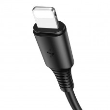 Кабель BOROFONE BX47 USB to iP 2.4A, 1m, PVC, PVC connectors, Чорний
