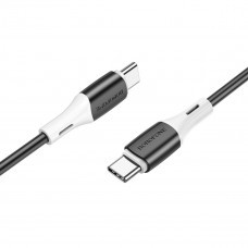 Кабель BOROFONE BX79 Type-C to Type-C 3A,60W, 1m, silicone, silicone connectors, Чорний